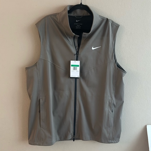 Nike Storm-FitAdv Men Golf Vest X-Large Tall Style DR9702-040 Olive/Grey - Picture 2 of 9